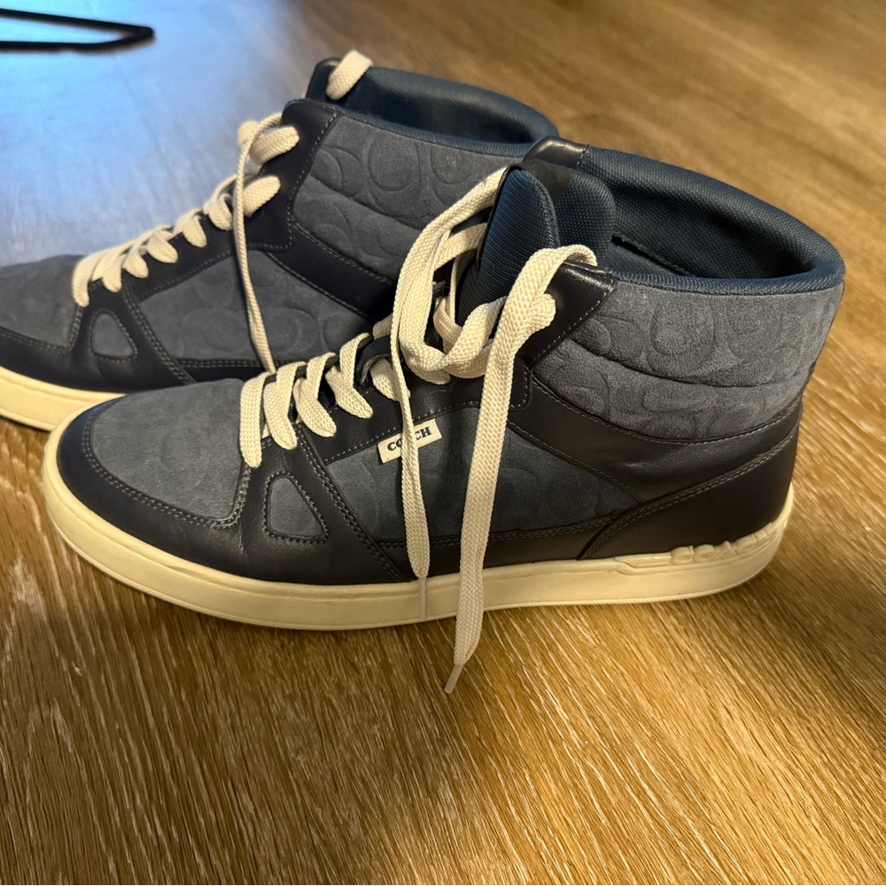 Coach Men's blue high top Sneakers